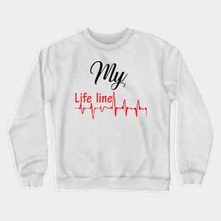 Couple valentine life line man T-Shirt Crewneck Sweatshirt